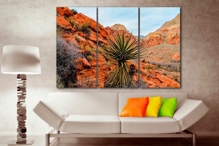 Canvas ready to hang Utah desert art Zion National park Tree wall decor Nature print