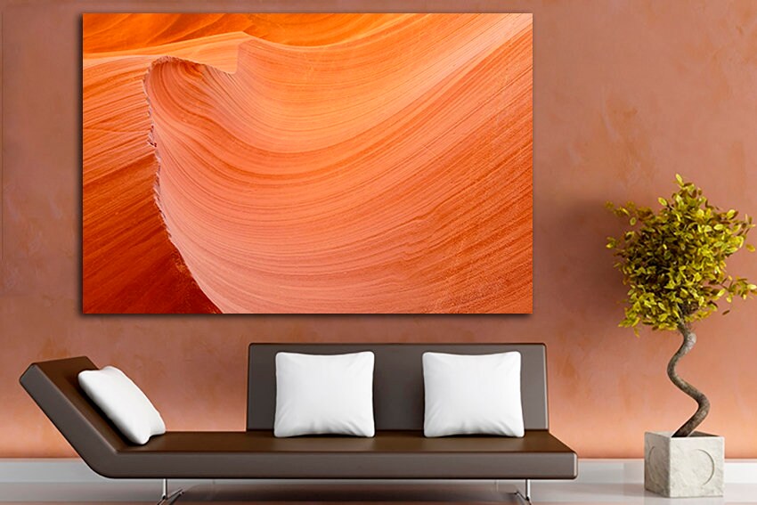 Antelope slot canyon wall art Rock canvas Arizona Nature artwork Mountain picture