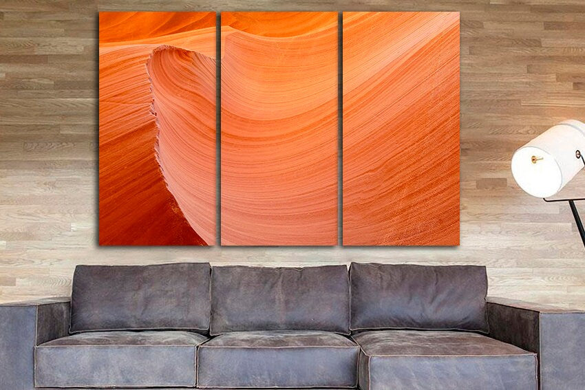 Antelope slot canyon wall art Rock canvas Arizona Nature artwork Mountain picture