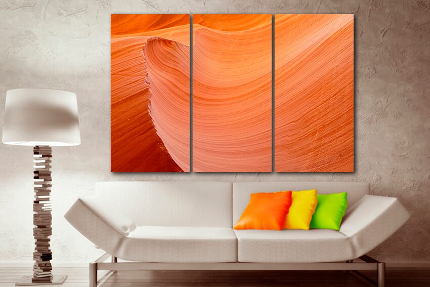 Antelope slot canyon wall art Rock canvas Arizona Nature artwork Mountain picture