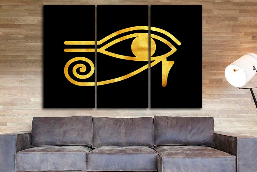 Eye of horus art works Egyptian canvas Eye of Ra Seeing Ready to hang