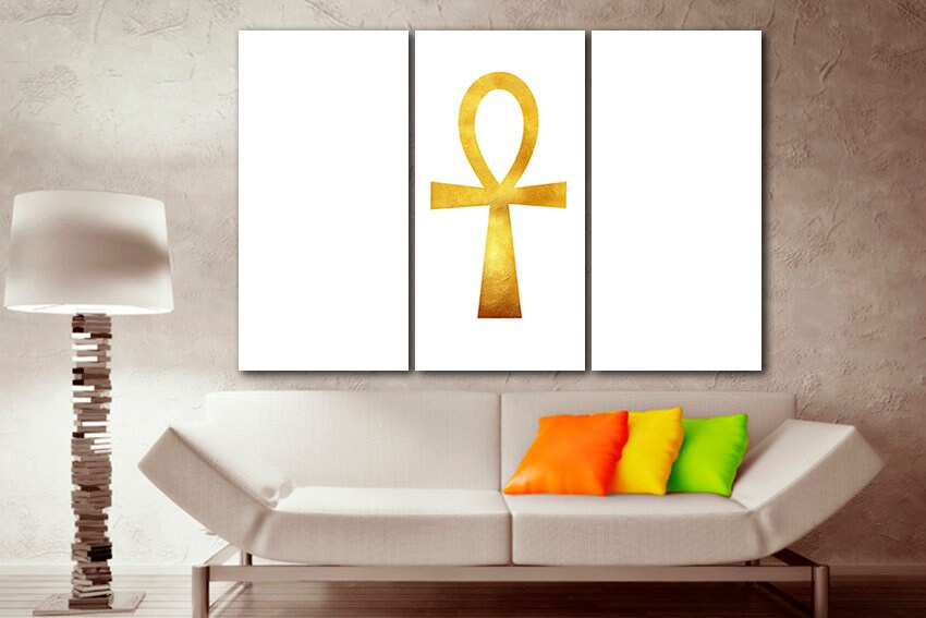 Egypt ankh canvas Gods of Egypt Ankh wall art Symbol of Life Egyptian symbol art works Historical print