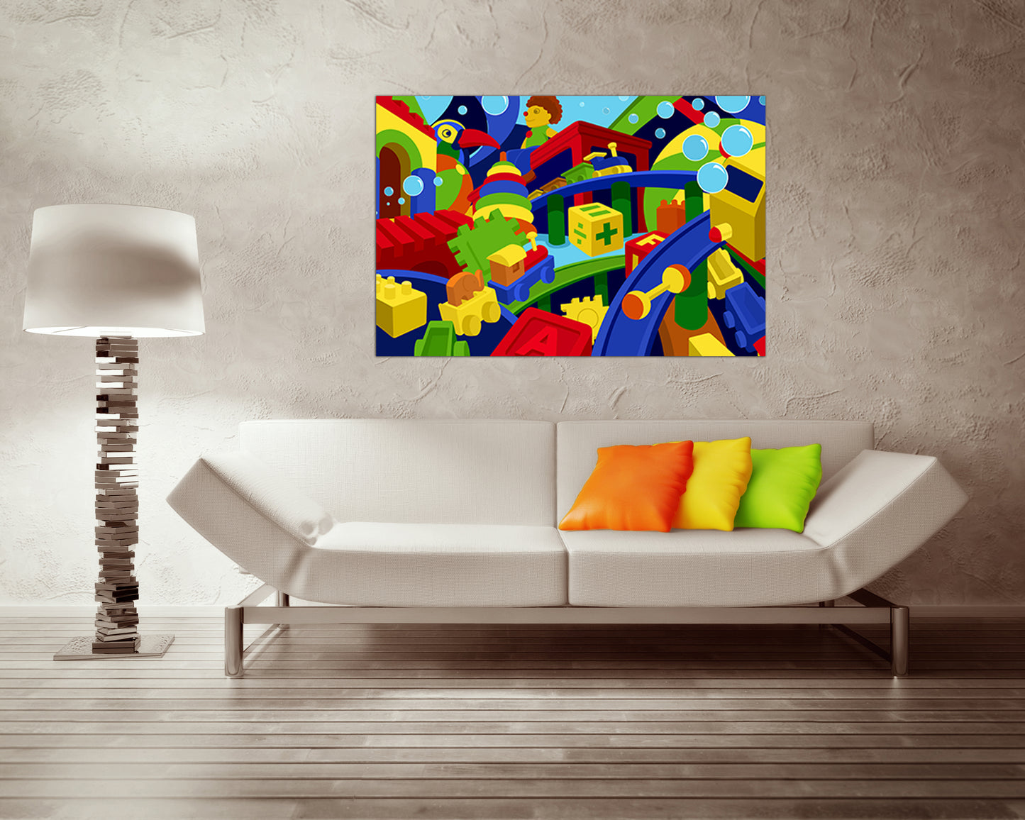 Kids toys canvas Nursery decor Kids wall art Child room print