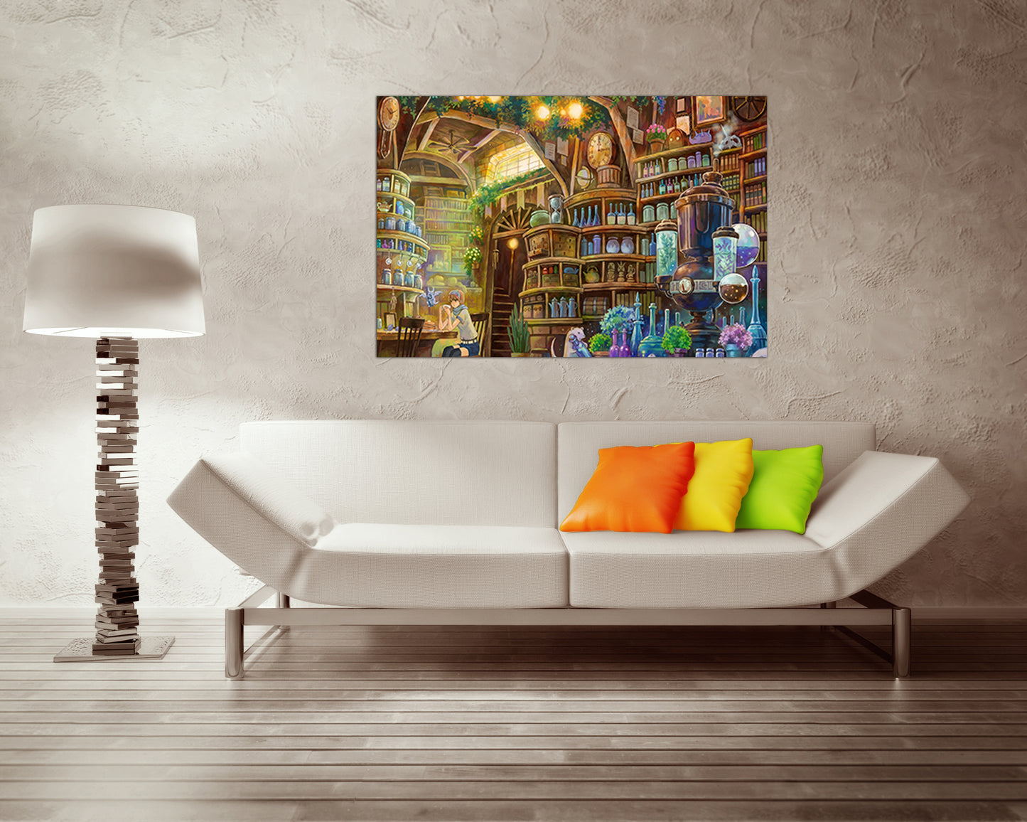 Laboratory print on canvas Library prints Nursery decor Kids wall art ready to hang