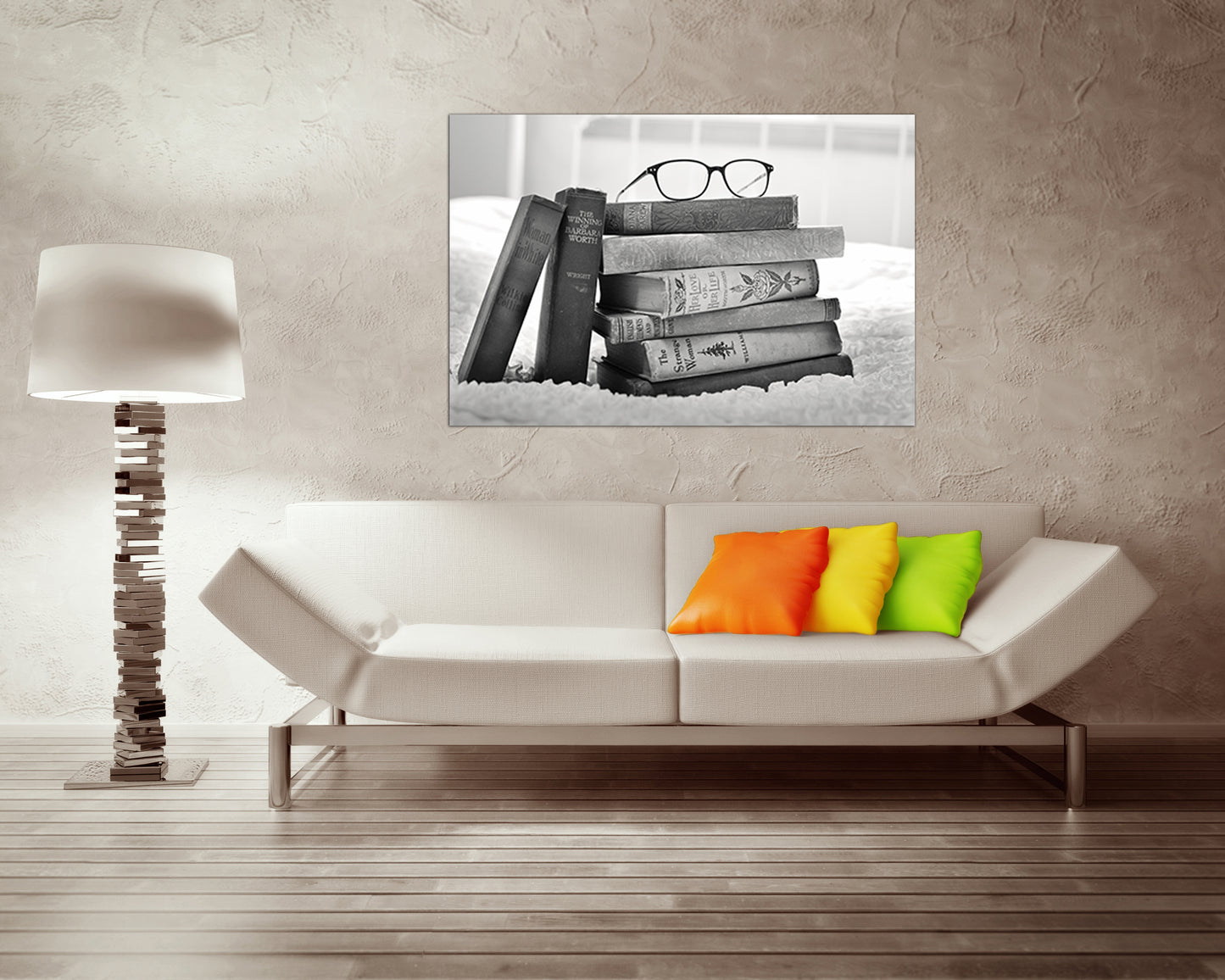 Book lover canvas Literary print Read book Bookworm art works