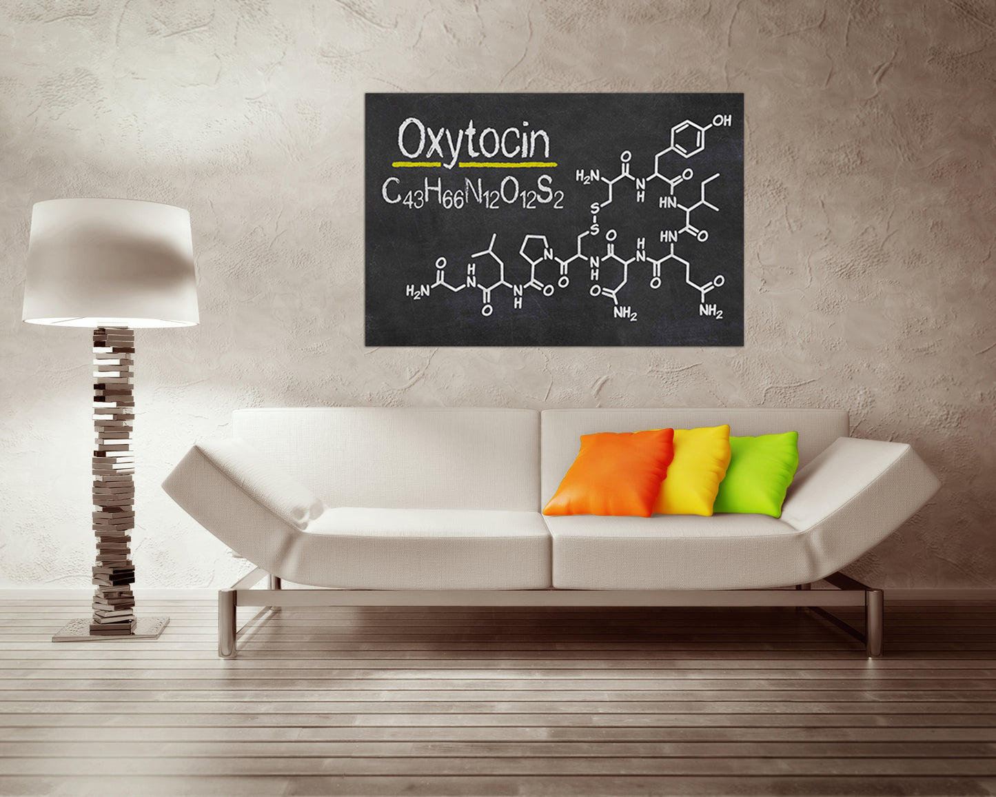 Oxytocin art works Love hormone Molecule canvas Chemical print Science wall decor