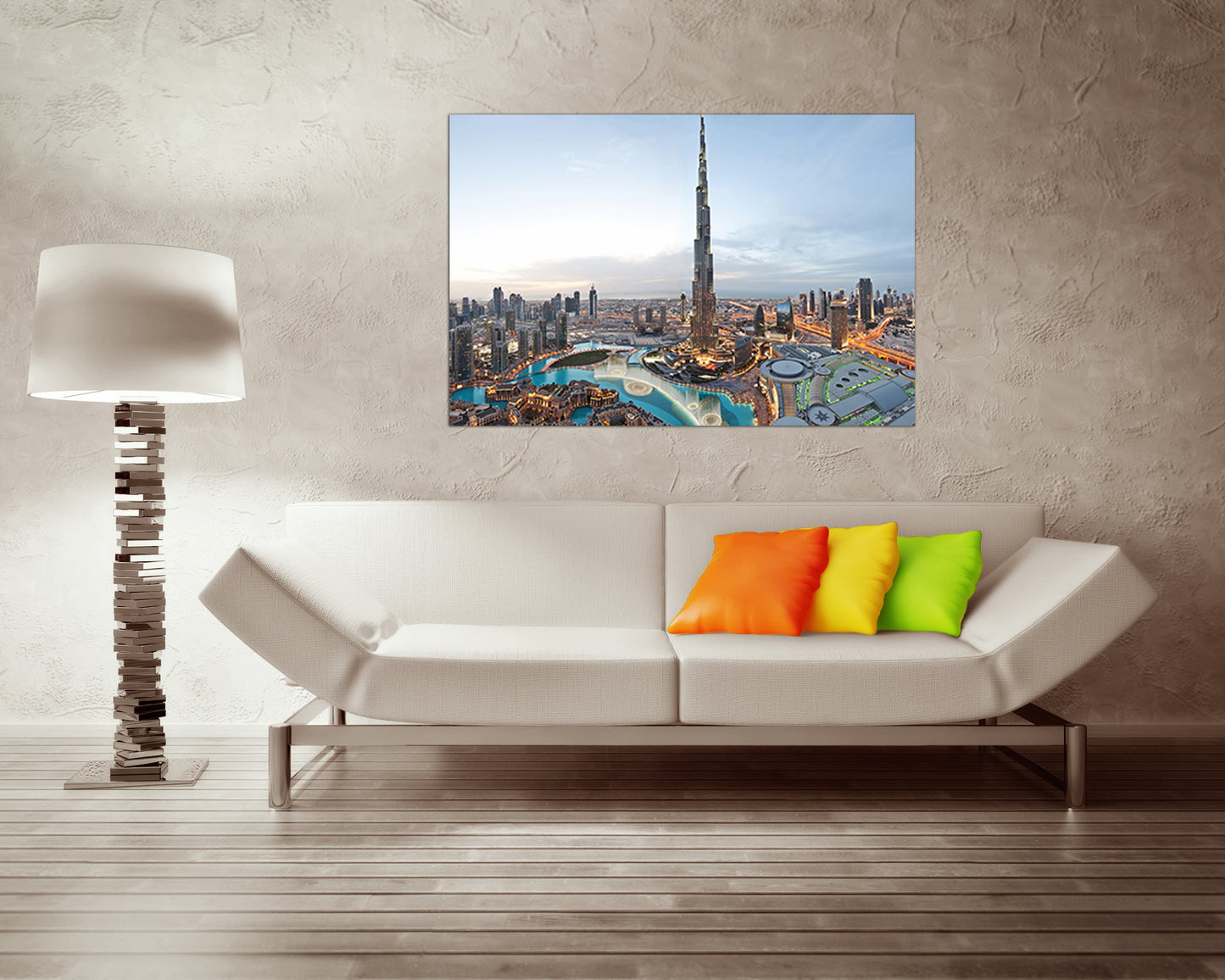 Dubai print City interior design Burj khalifa travel decor