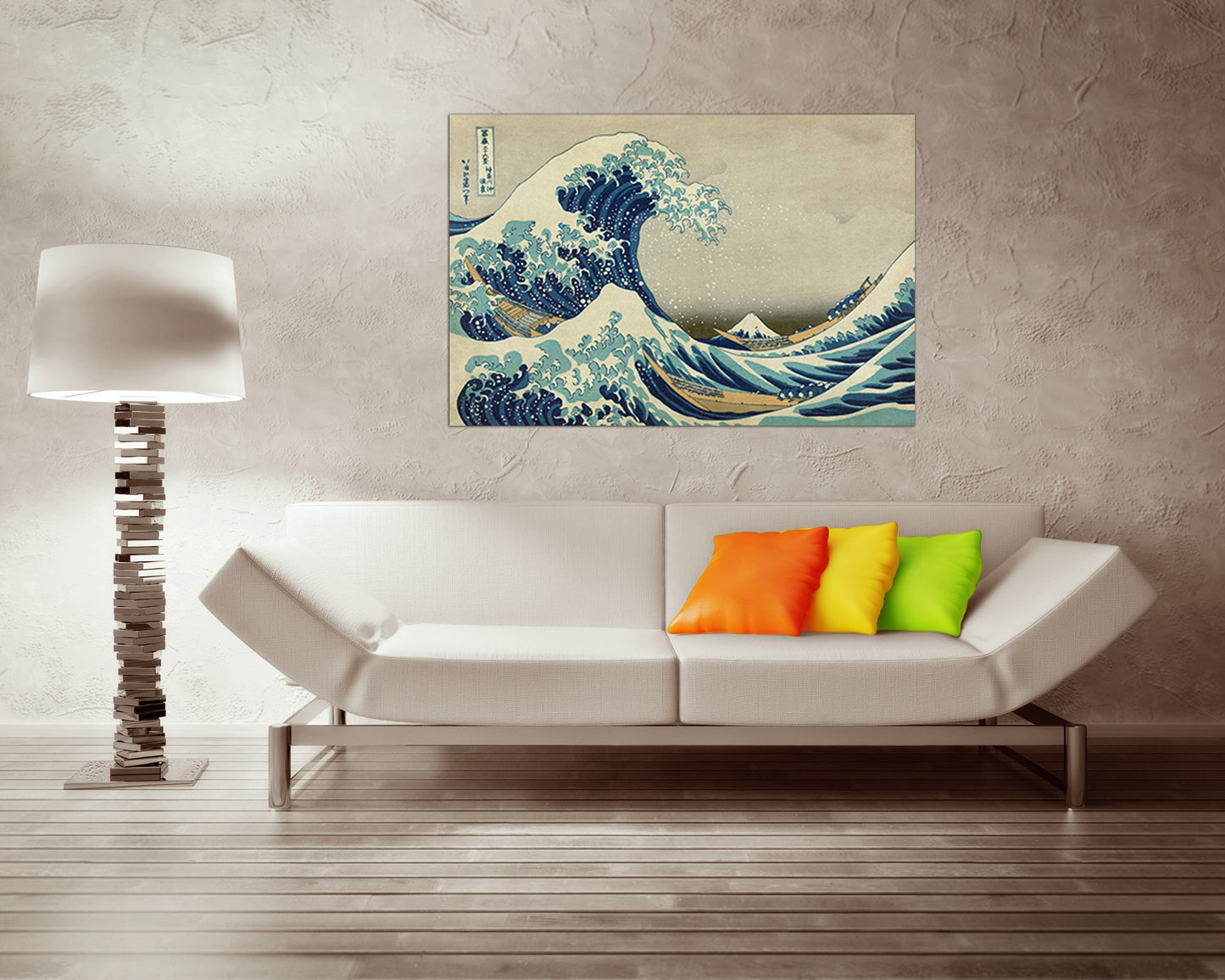 The great wave Kanagawa canvas Decorative art works Japanese wave Reproduction decor Hokusai print