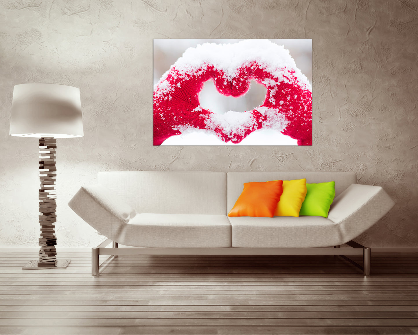 Red Heart canvas Amour print Gift to loved Minimalism art works
