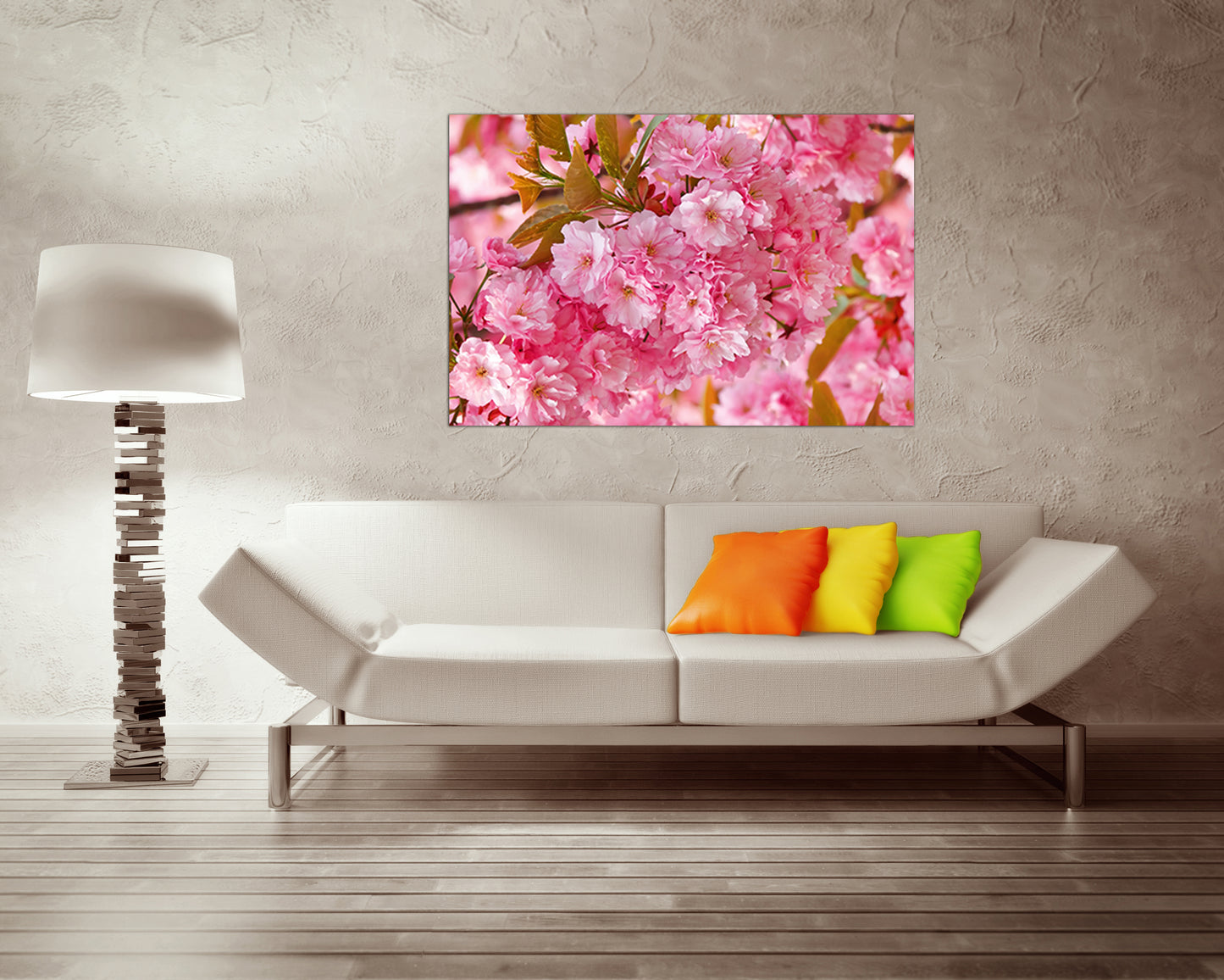 Sakura canvas Floral wall art Cherry blossom Botanical decor Japan art Flower print Asia decor