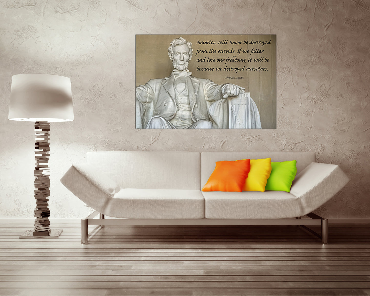 Abraham Lincoln Memorial Print on canvas Washington art works