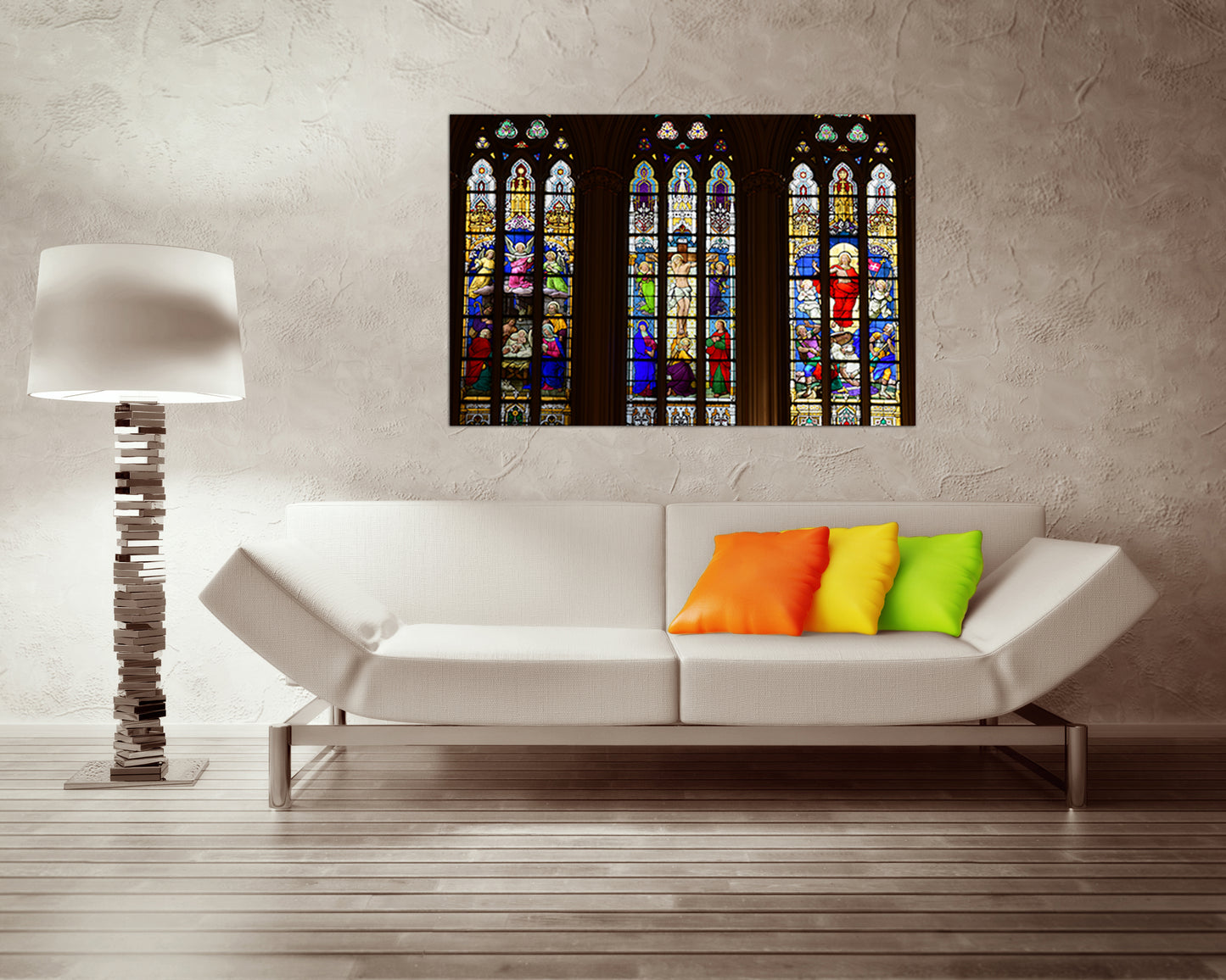Chartres Religious print Cathedral canvas Stained glass art works Vitraux Jesus shepherd Glass decor Cologne cathedral France print