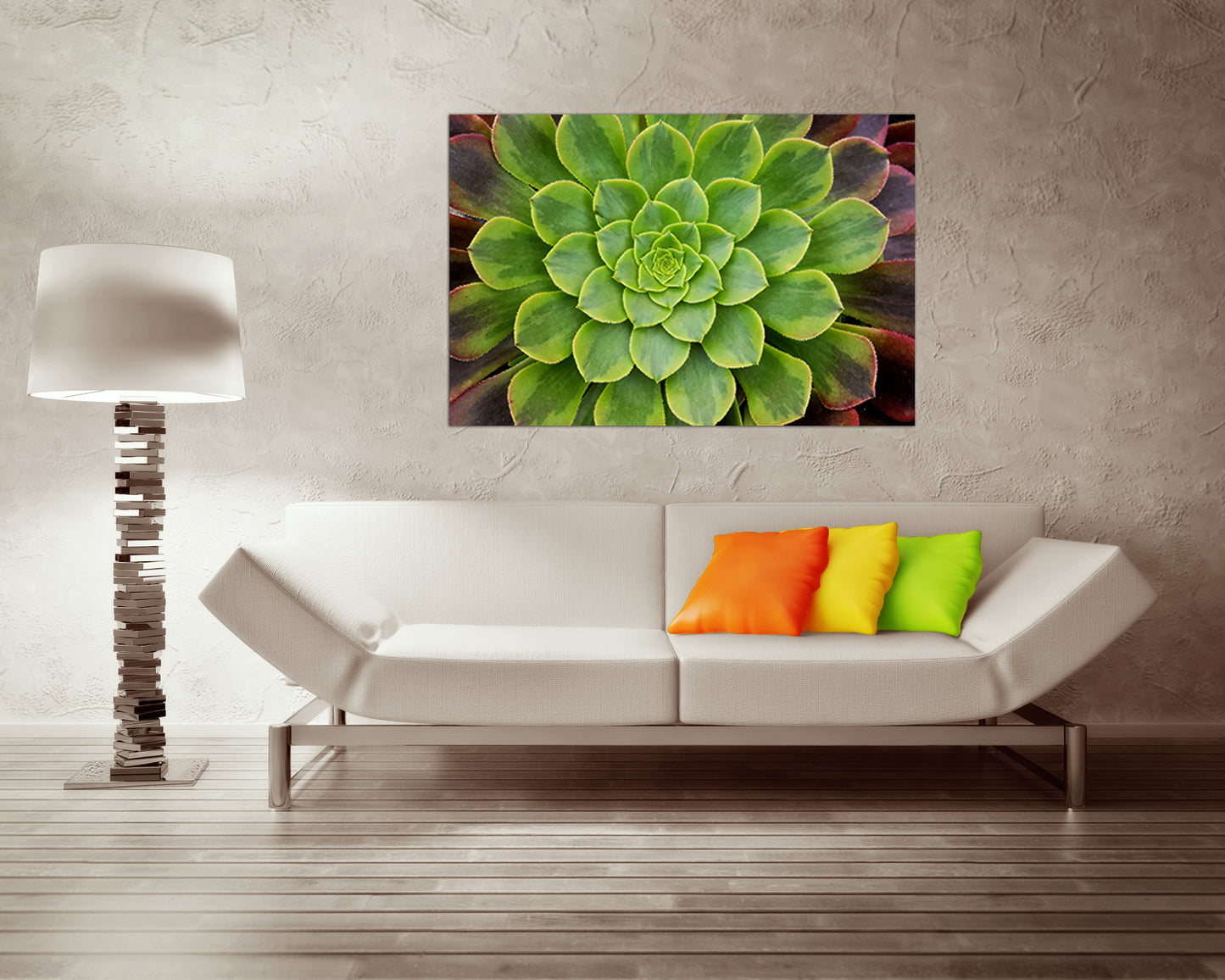 Cactus canvas Botanical decor Flower wall art Plant Succulent photo
