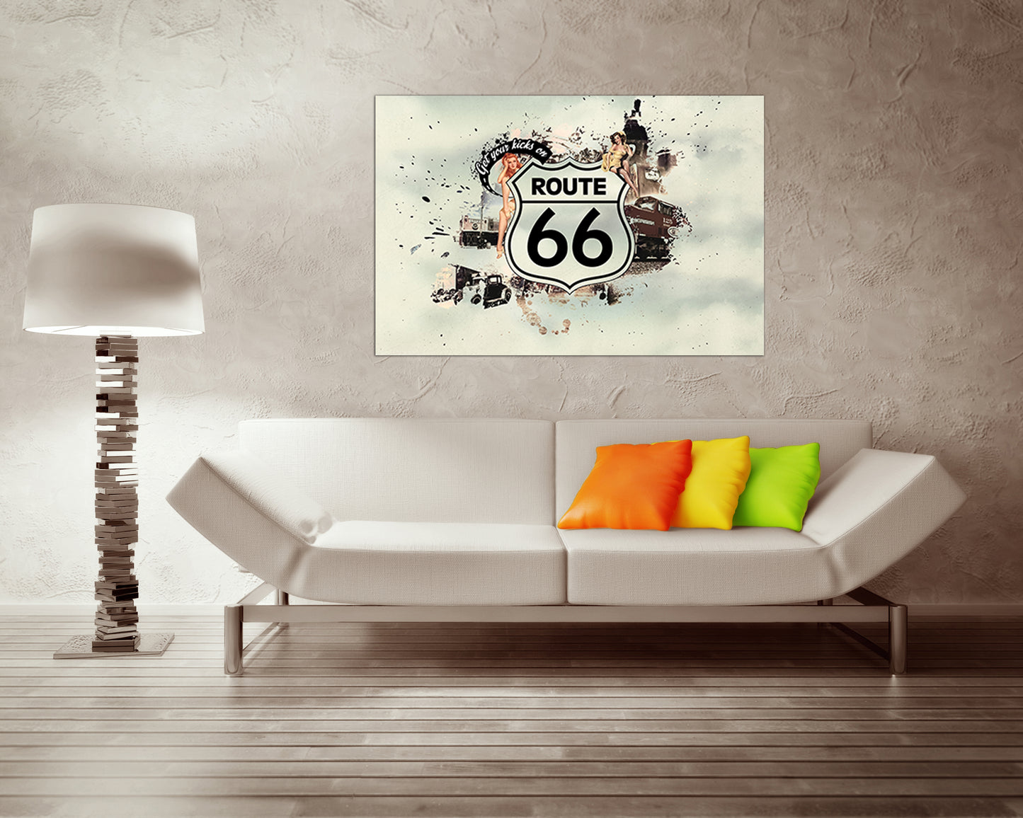 Route 66 Road trip print on canvas tourism art works