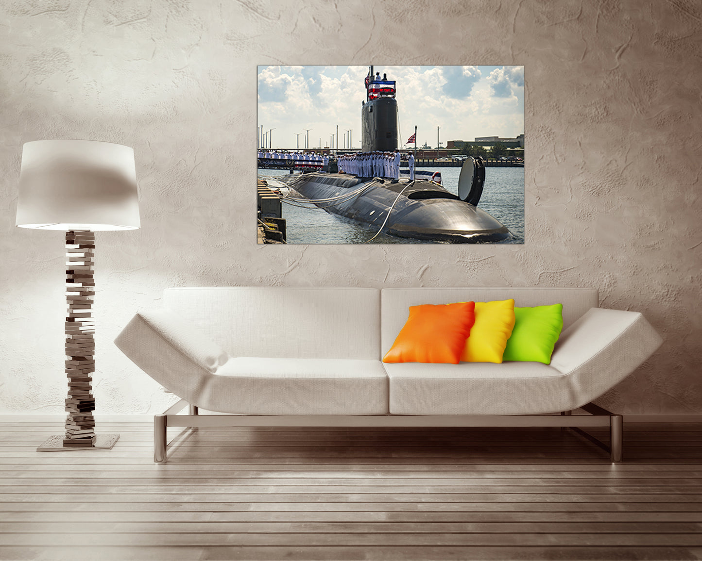 Wall art canvas Submarine Virginia print Mechanism decor Boat decor Sailor photo