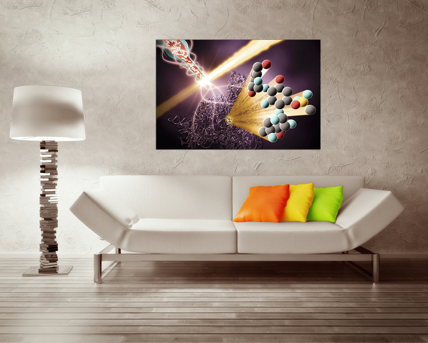 Dna research print on canvas Science decor Medical anatomy Genetic wall art works