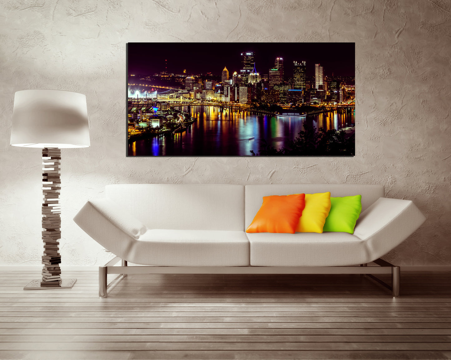 Pittsburgh city canvas Travel gift Pennsylvania decor ready to hang