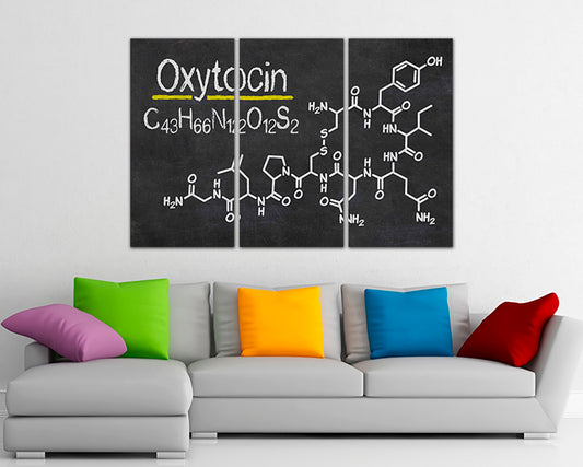 Oxytocin art works Love hormone Molecule canvas Chemical print Science wall decor