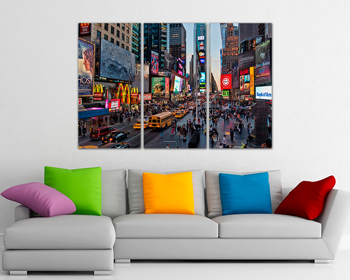 Times square 42nd New York city wall art travel canvas