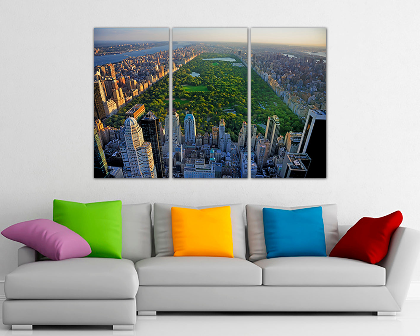 Central park canvas New York city skyline travel décor NY gift