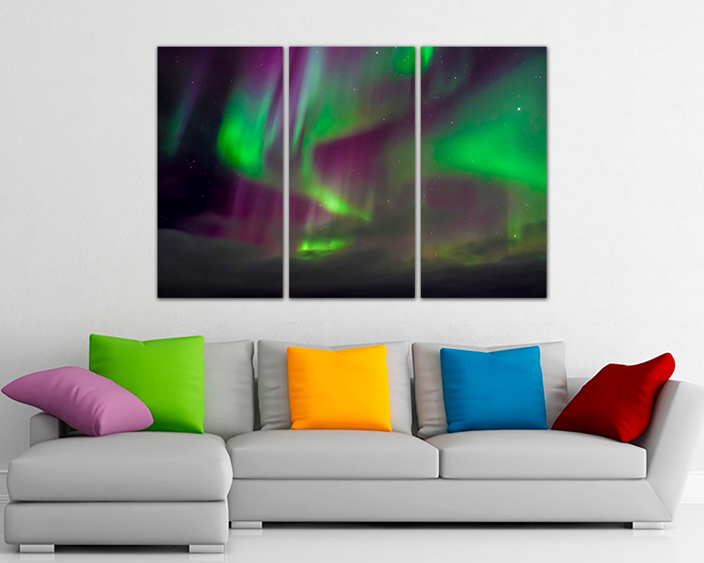 Aurora wall décor Borealis Northern Lights canvas  nature decor