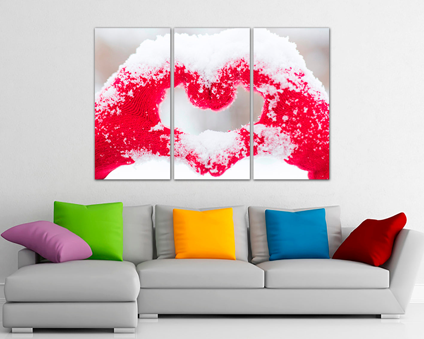 Red Heart canvas Amour print Gift to loved Minimalism art works