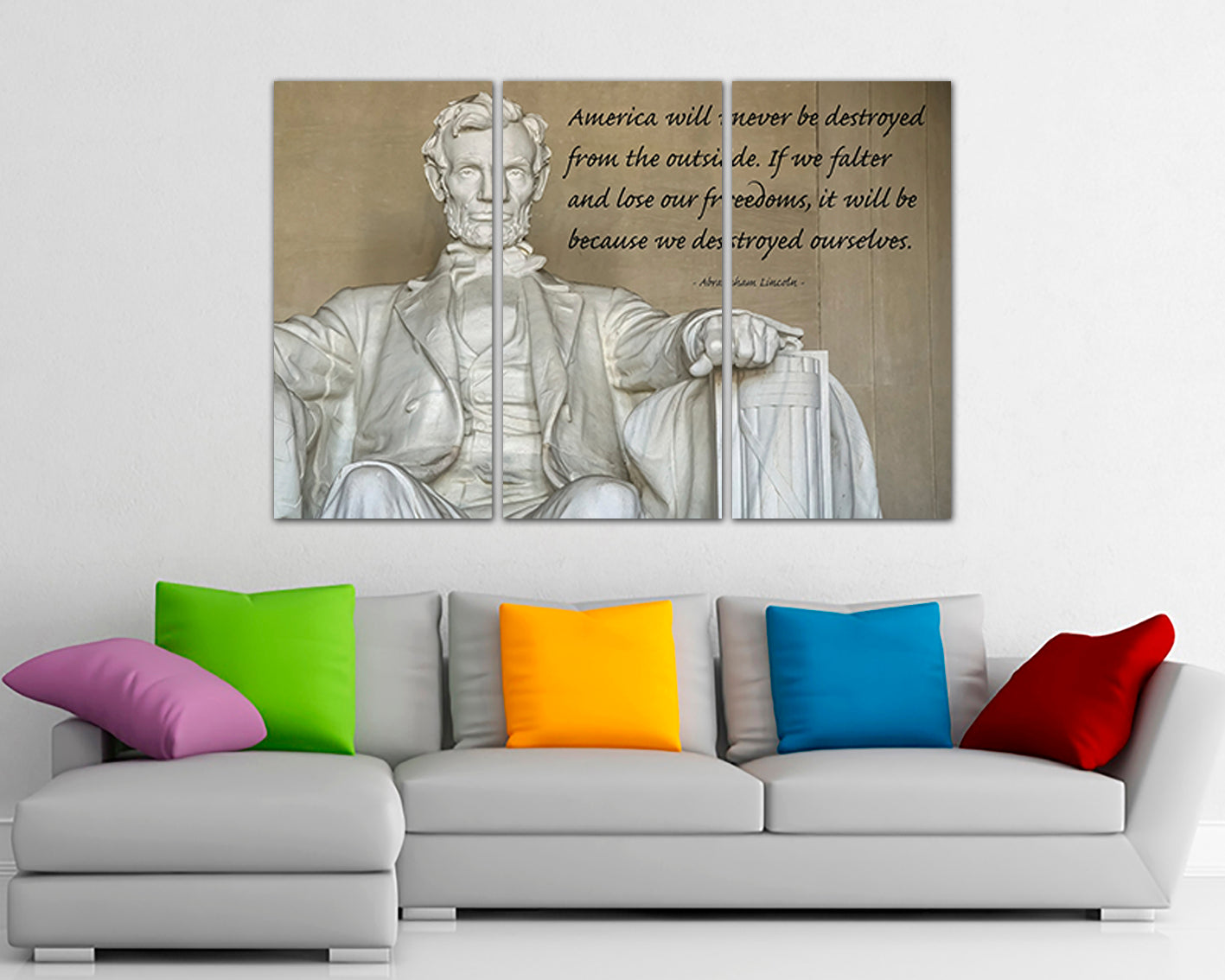 Abraham Lincoln Memorial Print on canvas Washington art works