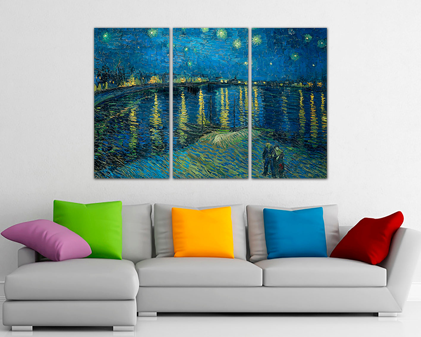 Vincent Van Gogh starry night canvas Rhône Starry night art works
