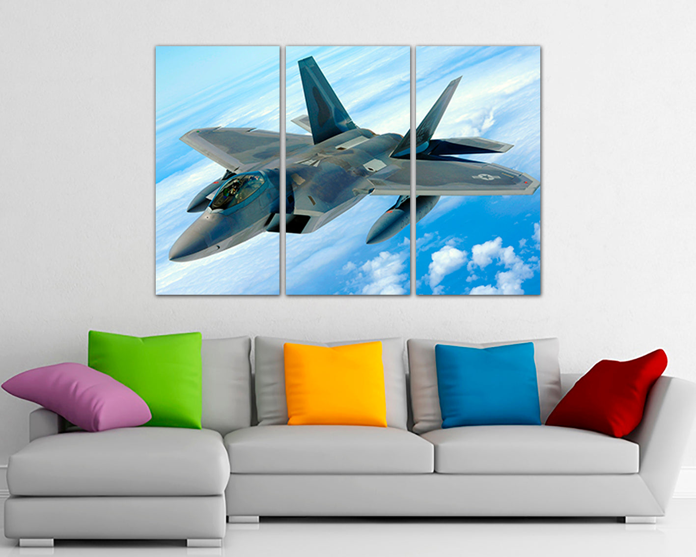 F22 raptor Plane canvas Fighter squadron Aircraft art prints Military aviation Gift plane mechanism