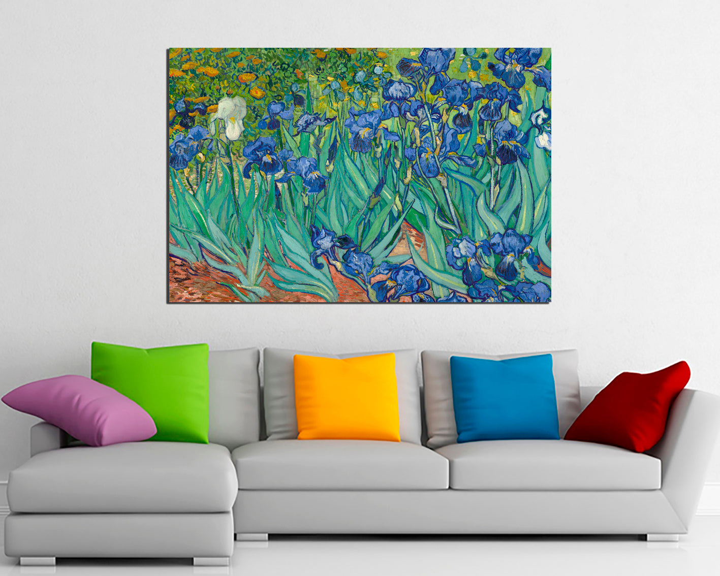 Irises Van gogh canvas art works Flower wall decor