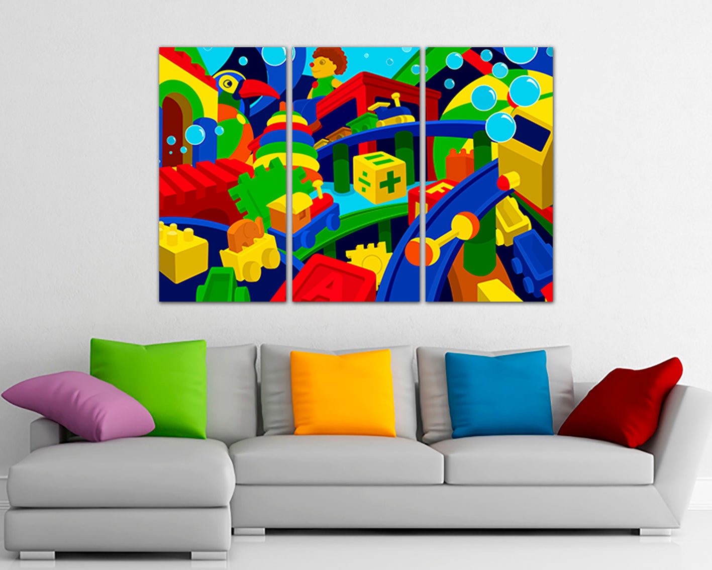 Kids toys canvas Nursery decor Kids wall art Child room print