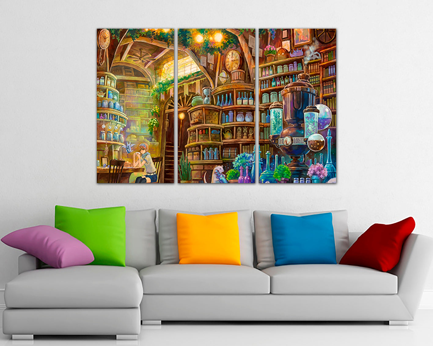 Laboratory print on canvas Library prints Nursery decor Kids wall art ready to hang