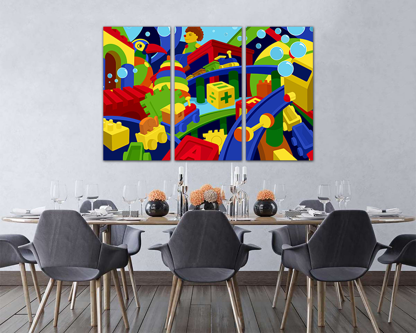 Kids toys canvas Nursery decor Kids wall art Child room print