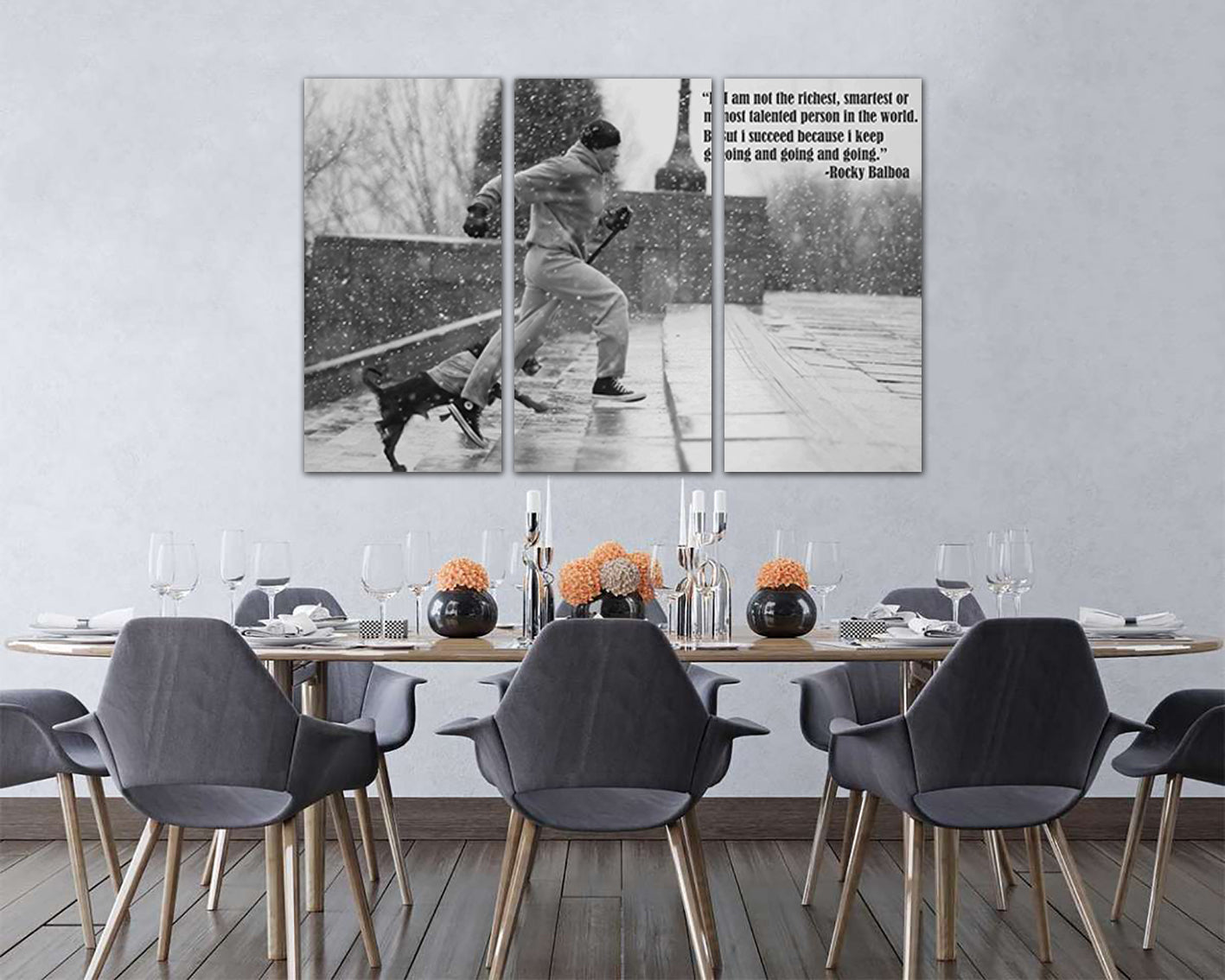 Rocky balboa wall art canvas Boxing decor Movie print Motivation Running  gift Film art works