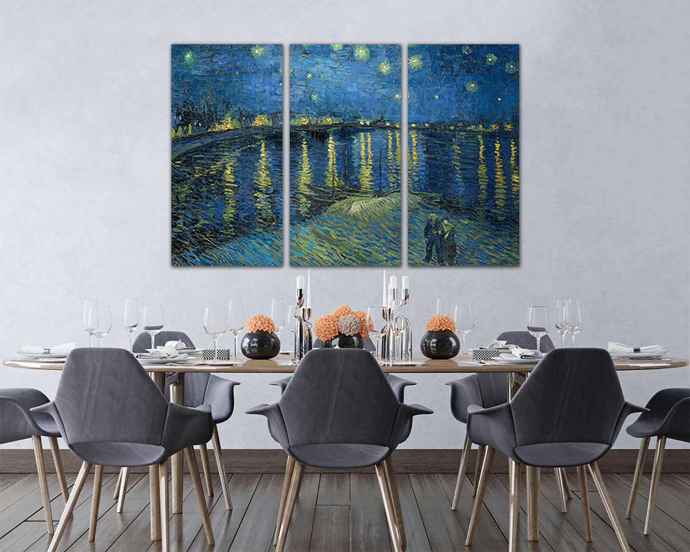 Vincent Van Gogh starry night canvas Rhône Starry night art works