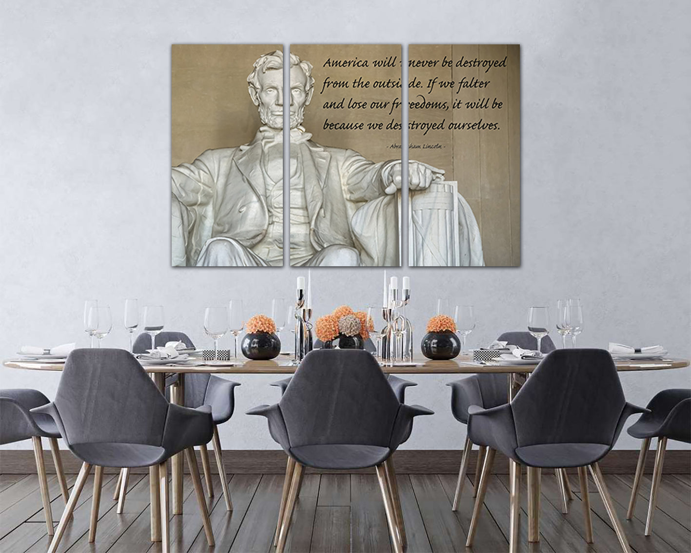 Abraham Lincoln Memorial Print on canvas Washington art works