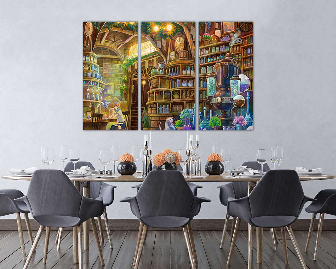Laboratory print on canvas Library prints Nursery decor Kids wall art ready to hang