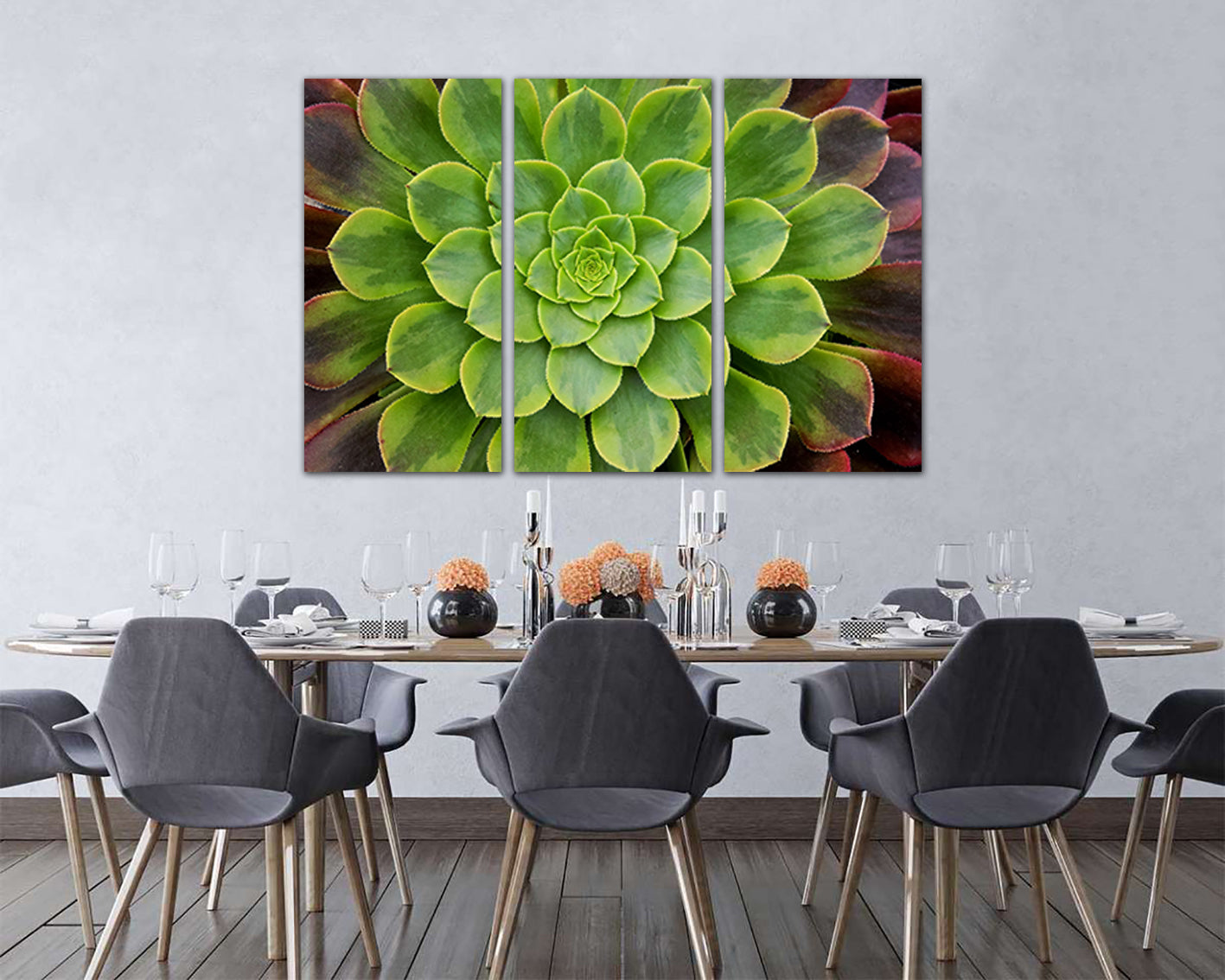 Cactus canvas Botanical decor Flower wall art Plant Succulent photo