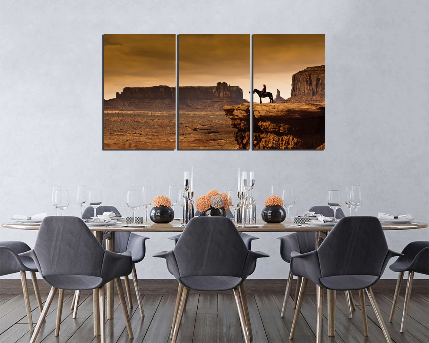 Monument valley print on canvas National park décor Arizona art works Mountain print Cowboy artwork