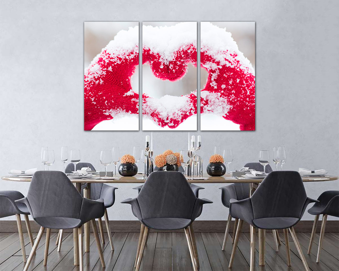 Red Heart canvas Amour print Gift to loved Minimalism art works