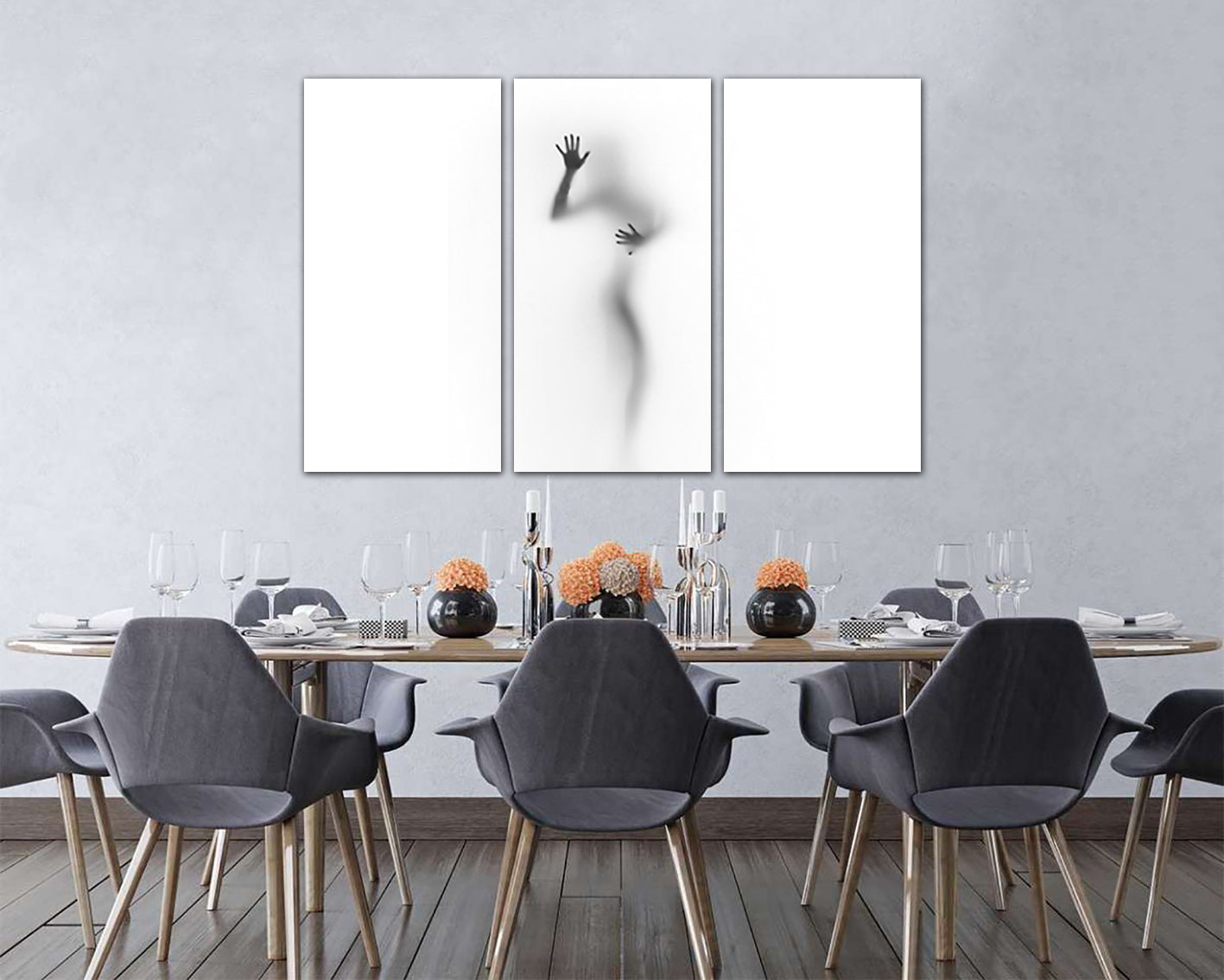 Female silhouette wall art canvas Girls body outline Naked female Sexy art works