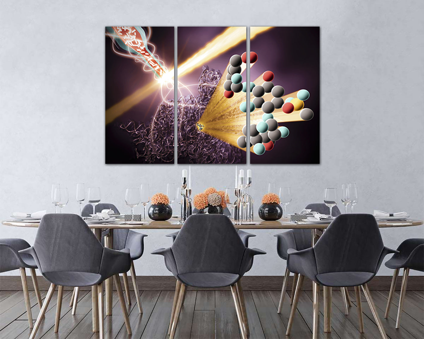 Dna research print on canvas Science decor Medical anatomy Genetic wall art works
