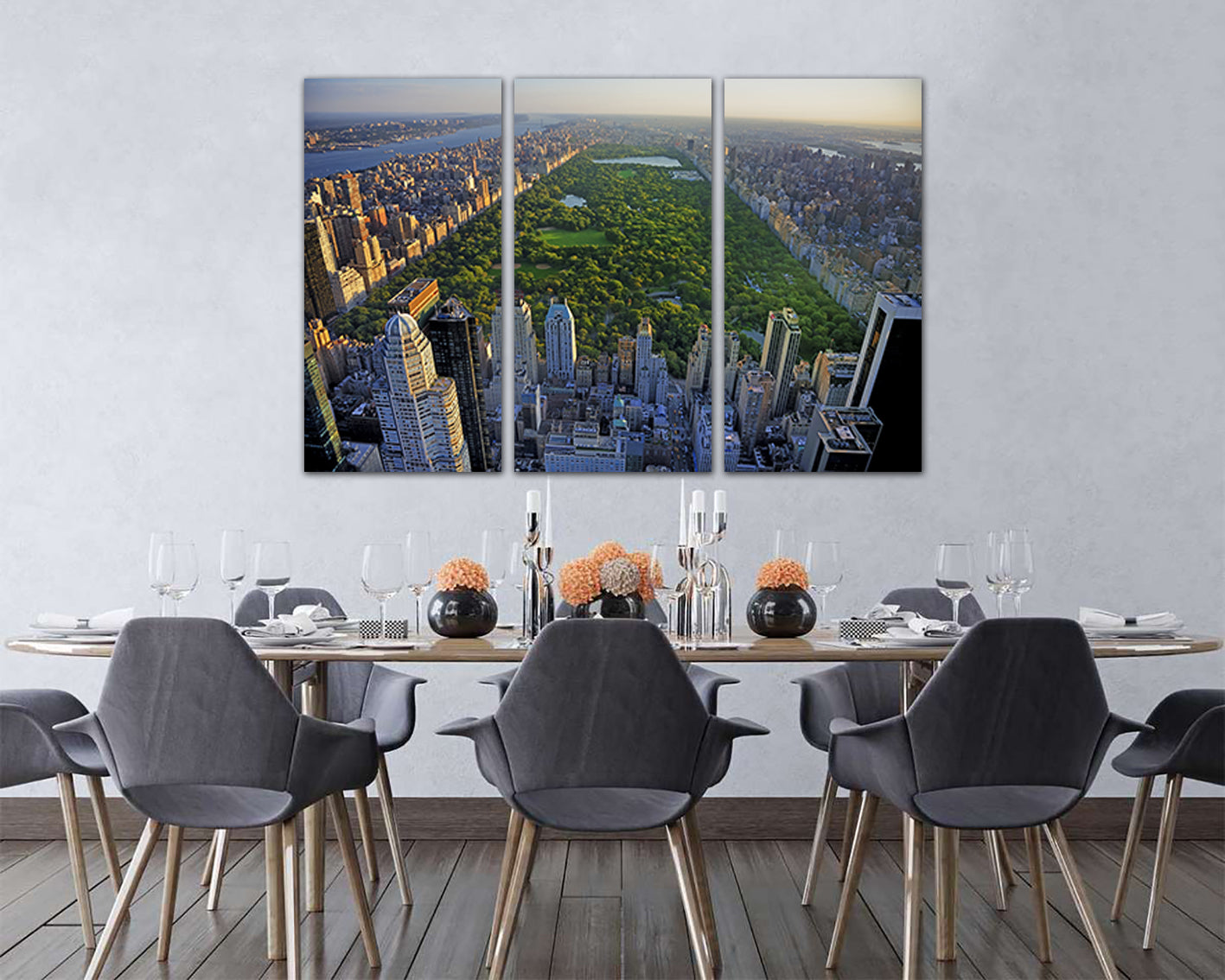 Central park canvas New York city skyline travel décor NY gift
