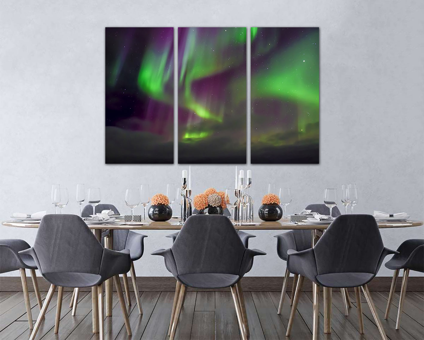 Aurora wall décor Borealis Northern Lights canvas  nature decor