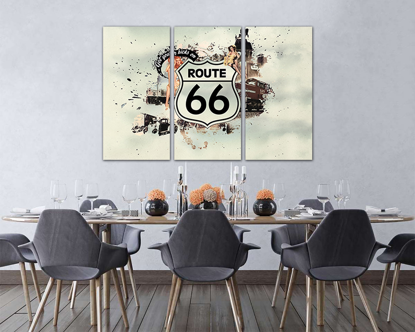 Route 66 Road trip print on canvas tourism art works