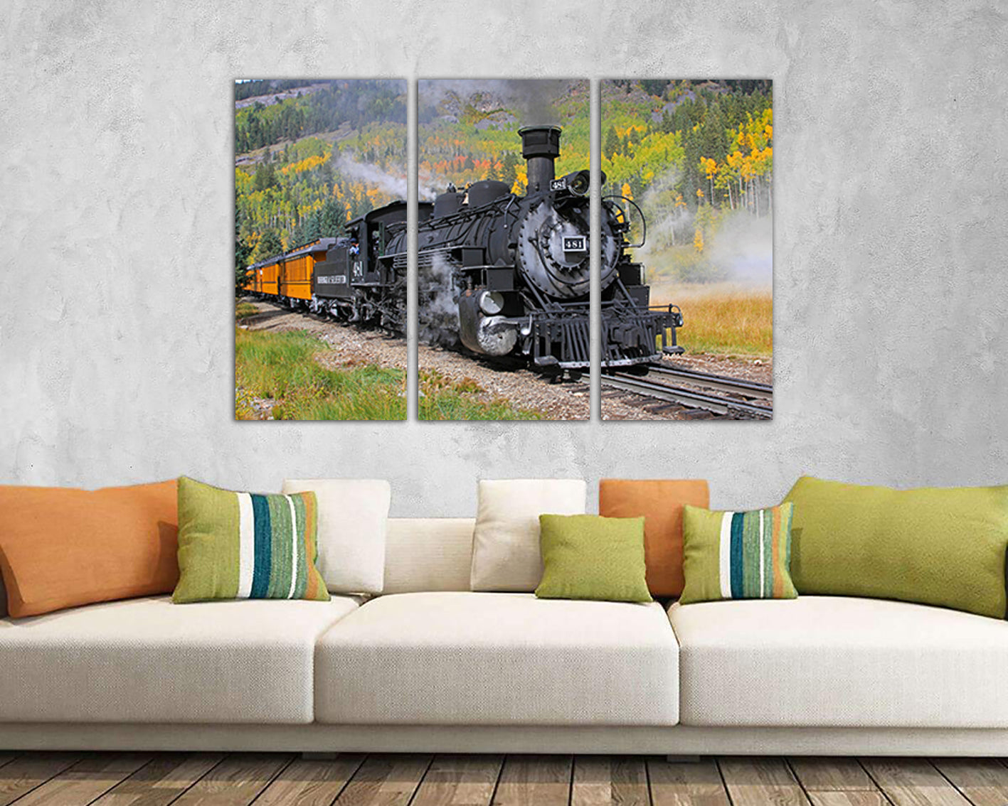 Steam engine train canvas Mechanism decor Old train décor Engine photo Railroad old west gift
