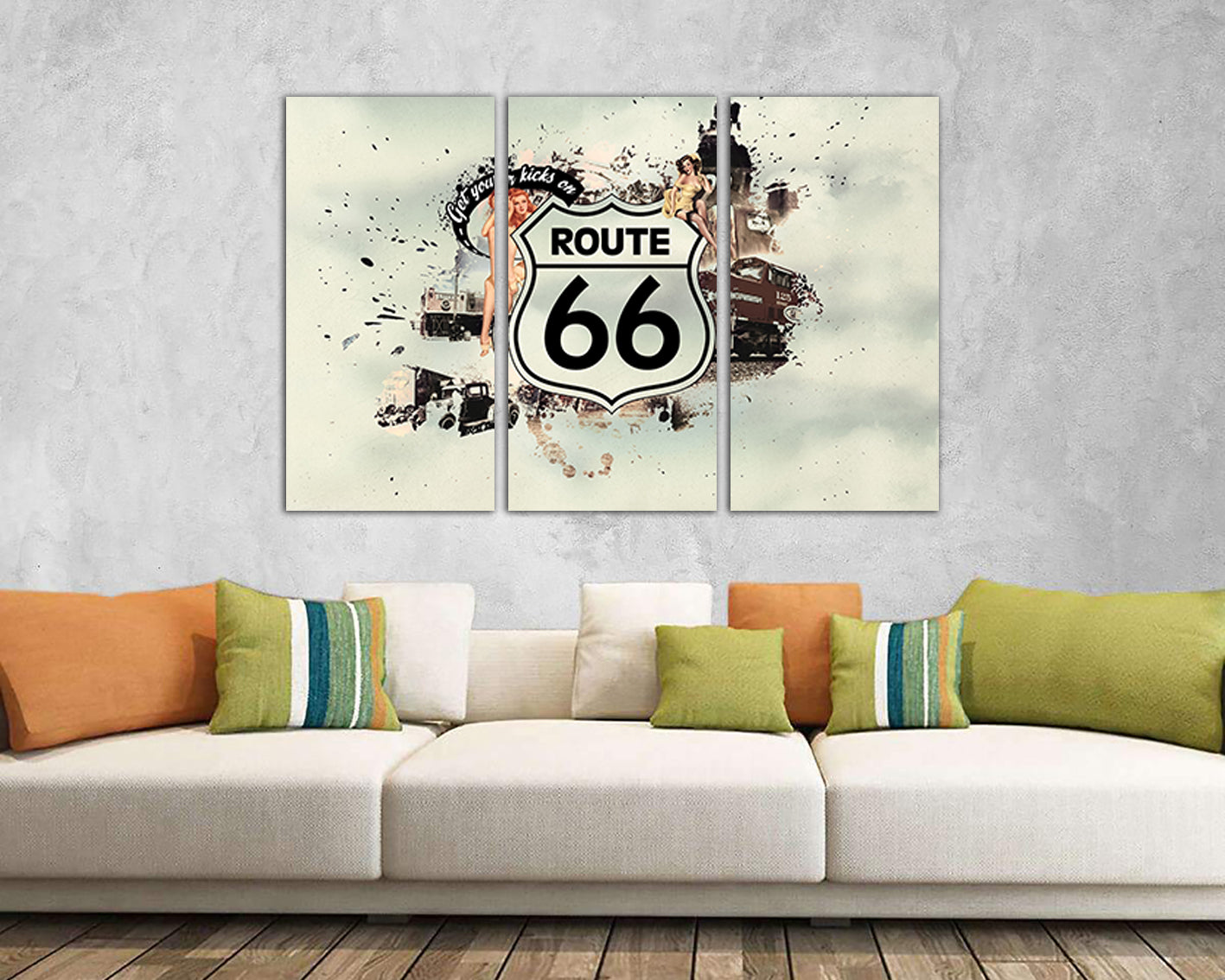 Route 66 Road trip print on canvas tourism art works