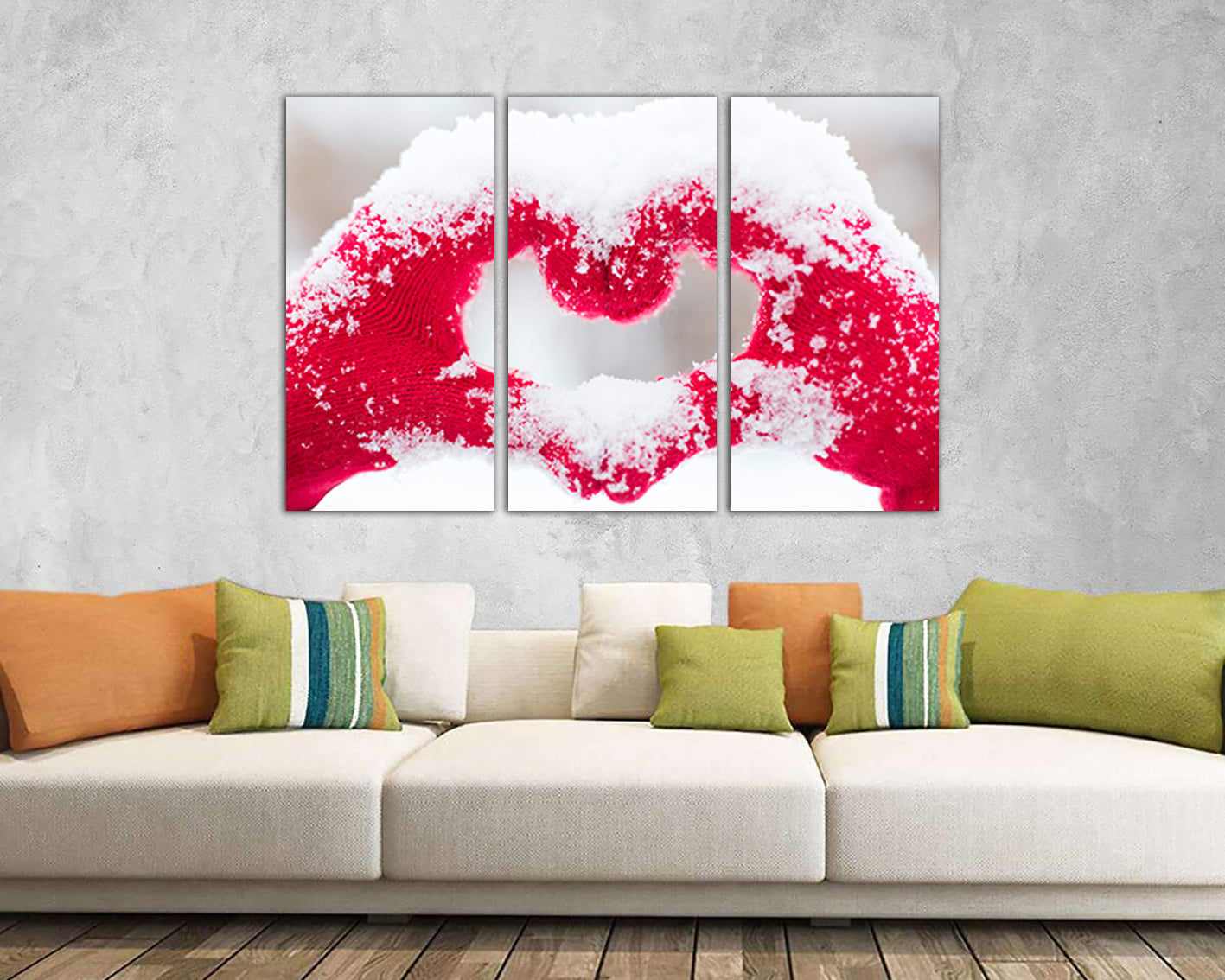 Red Heart canvas Amour print Gift to loved Minimalism art works