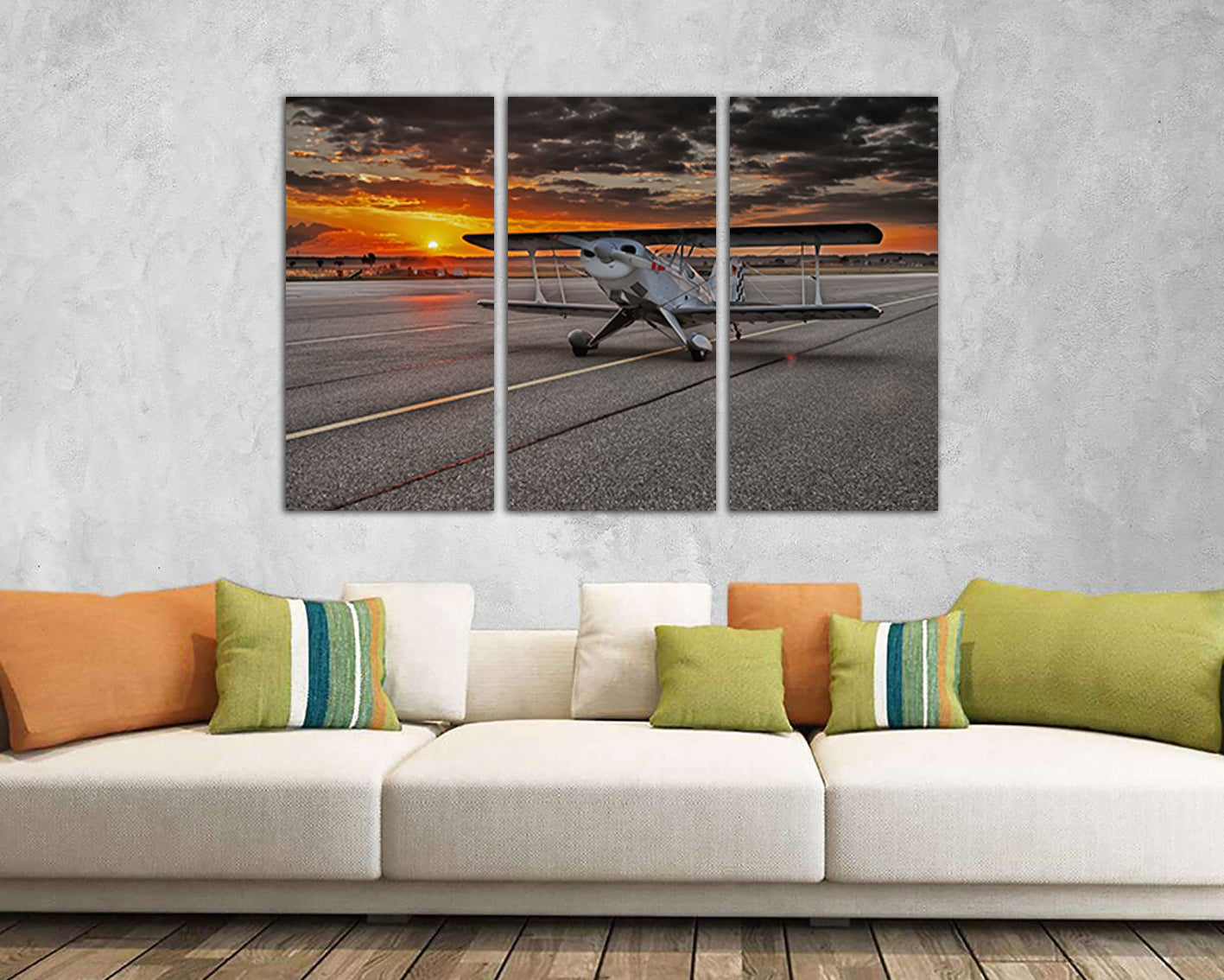 Wall art canvas Aircraft Airport print Airplane decor Mechanism Engine Aviation gift