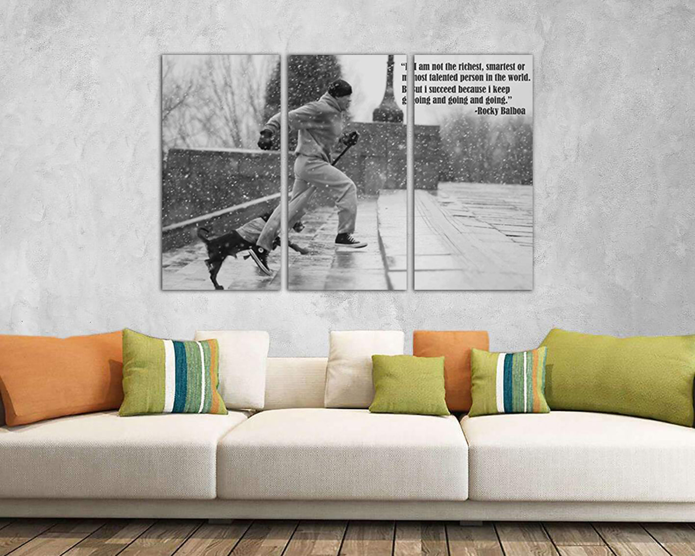 Rocky balboa wall art canvas Boxing decor Movie print Motivation Running  gift Film art works